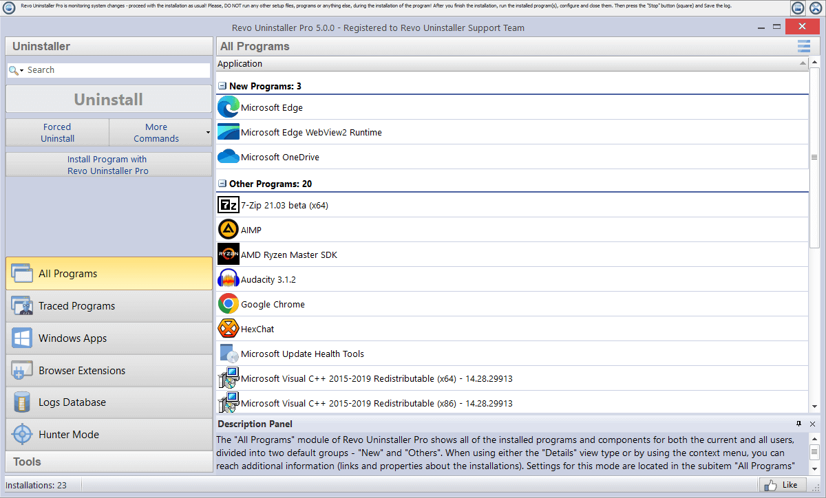 Manage instalation logs