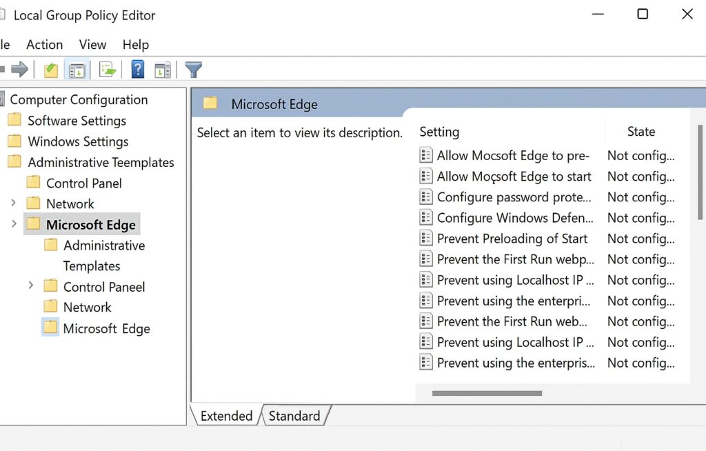 Local Group Policy Editor